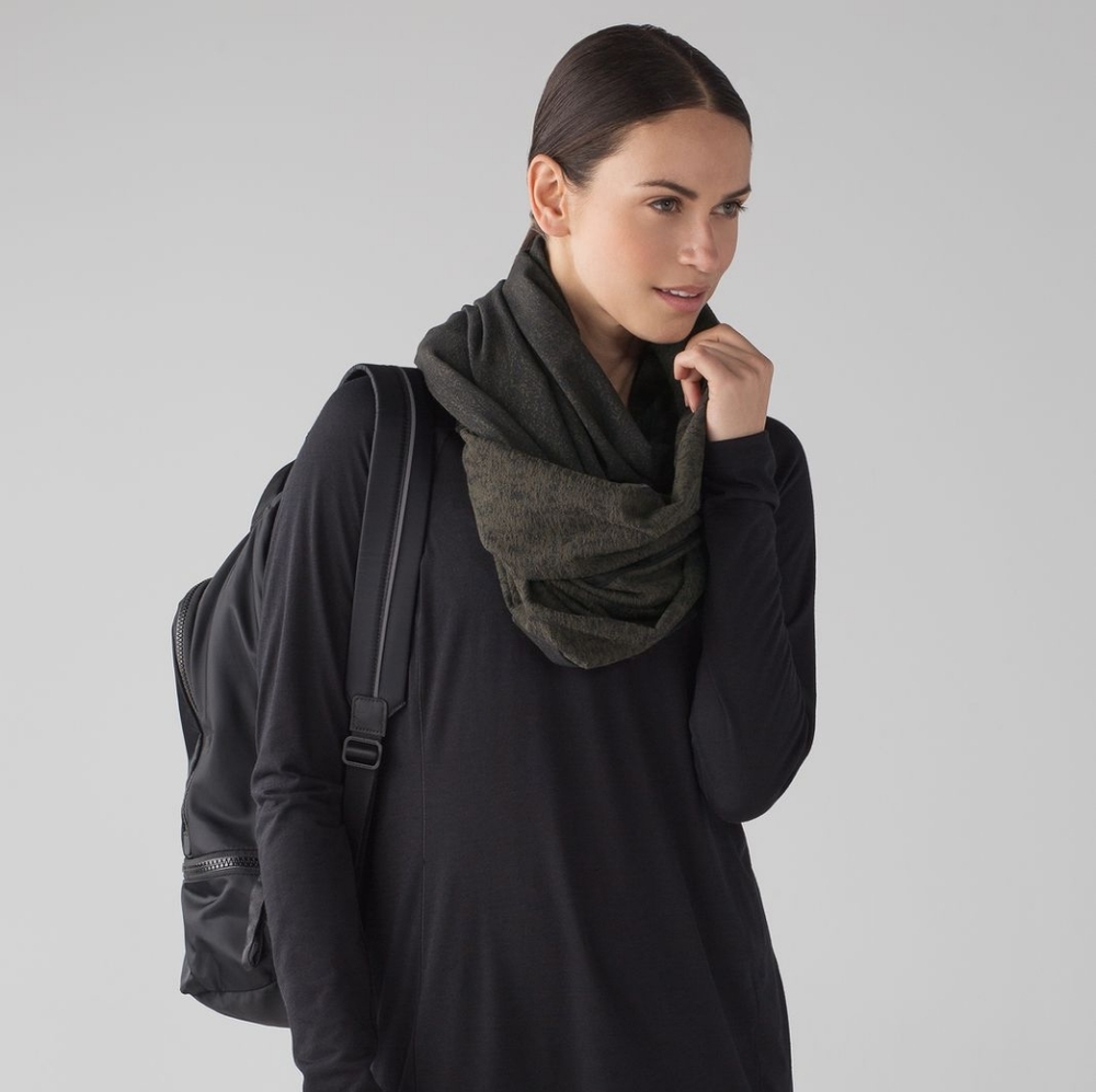Lululemon Vinyasa Wrap (Running Luon Suited Jacquard Black Dark Olive)